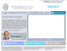 Tablet Screenshot of cerebralpalsydoctor.com